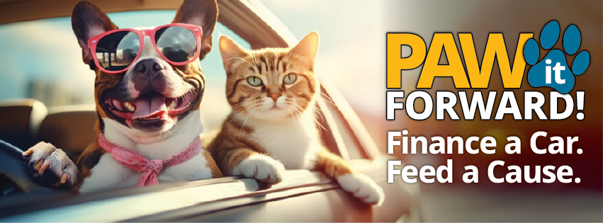 Paw it Forward. Finance a car. Feed a cause